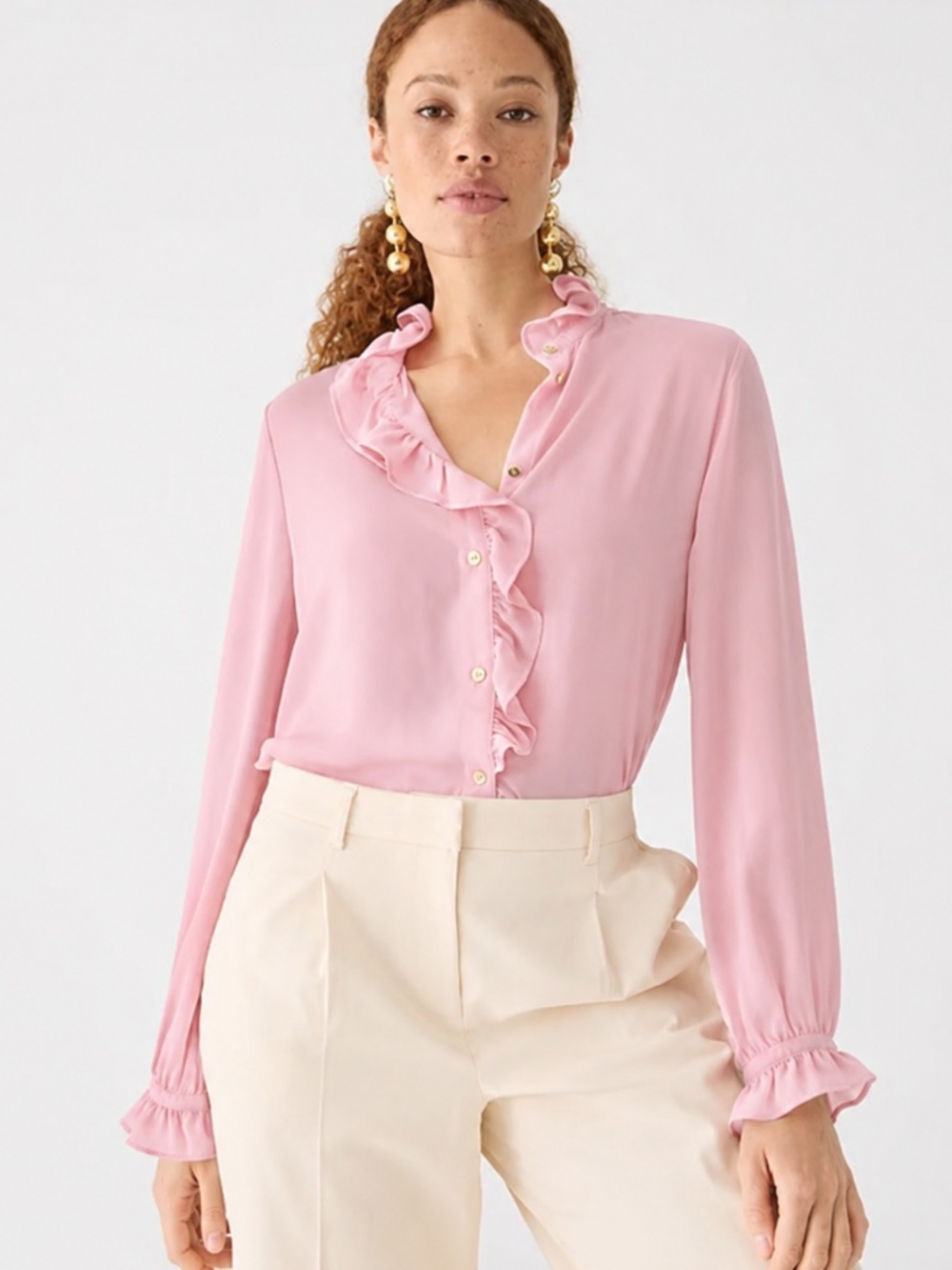 J.‎ Crew Drapey Cottage Ruffle Top
